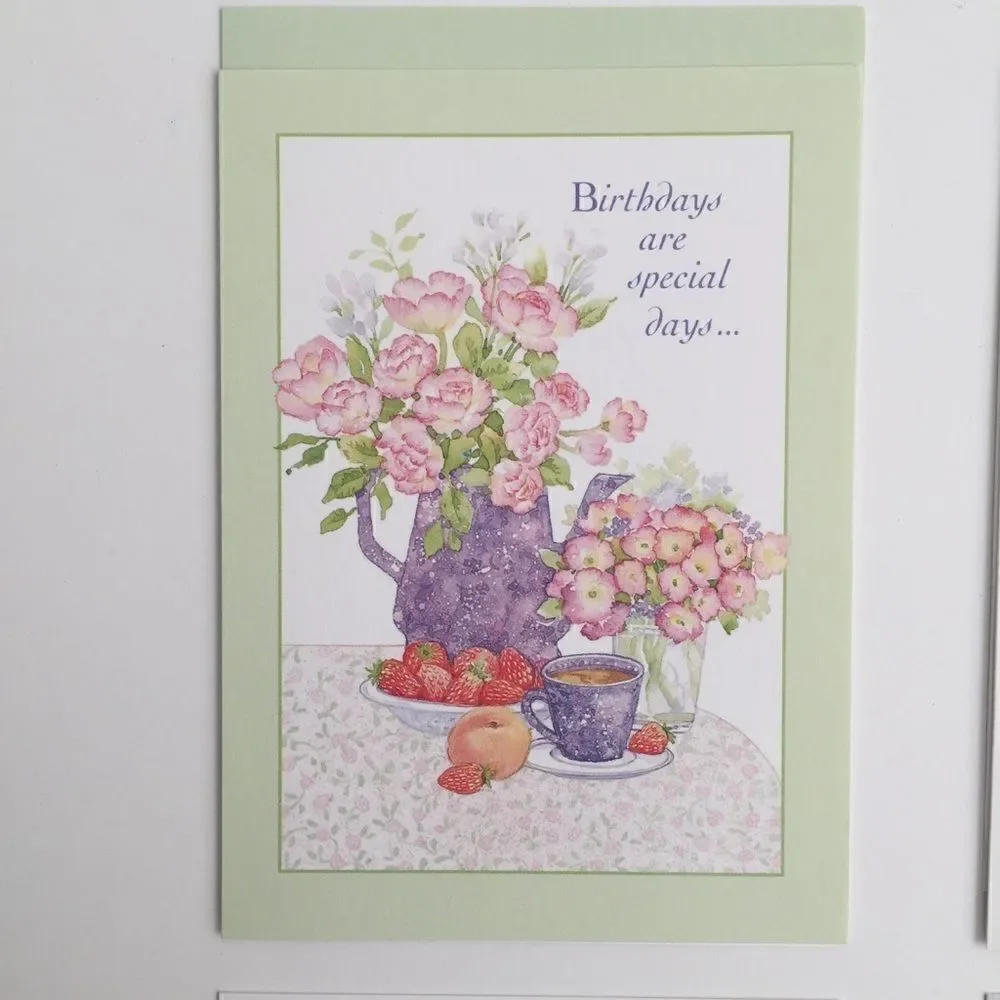 Vintage Current Birthday Cards Bundle/Lot 8 Floral Design Printed in the USA